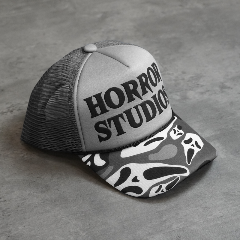 Horror Studios Ghost Face Scream Premium mesh trucker hat low crown cap hat