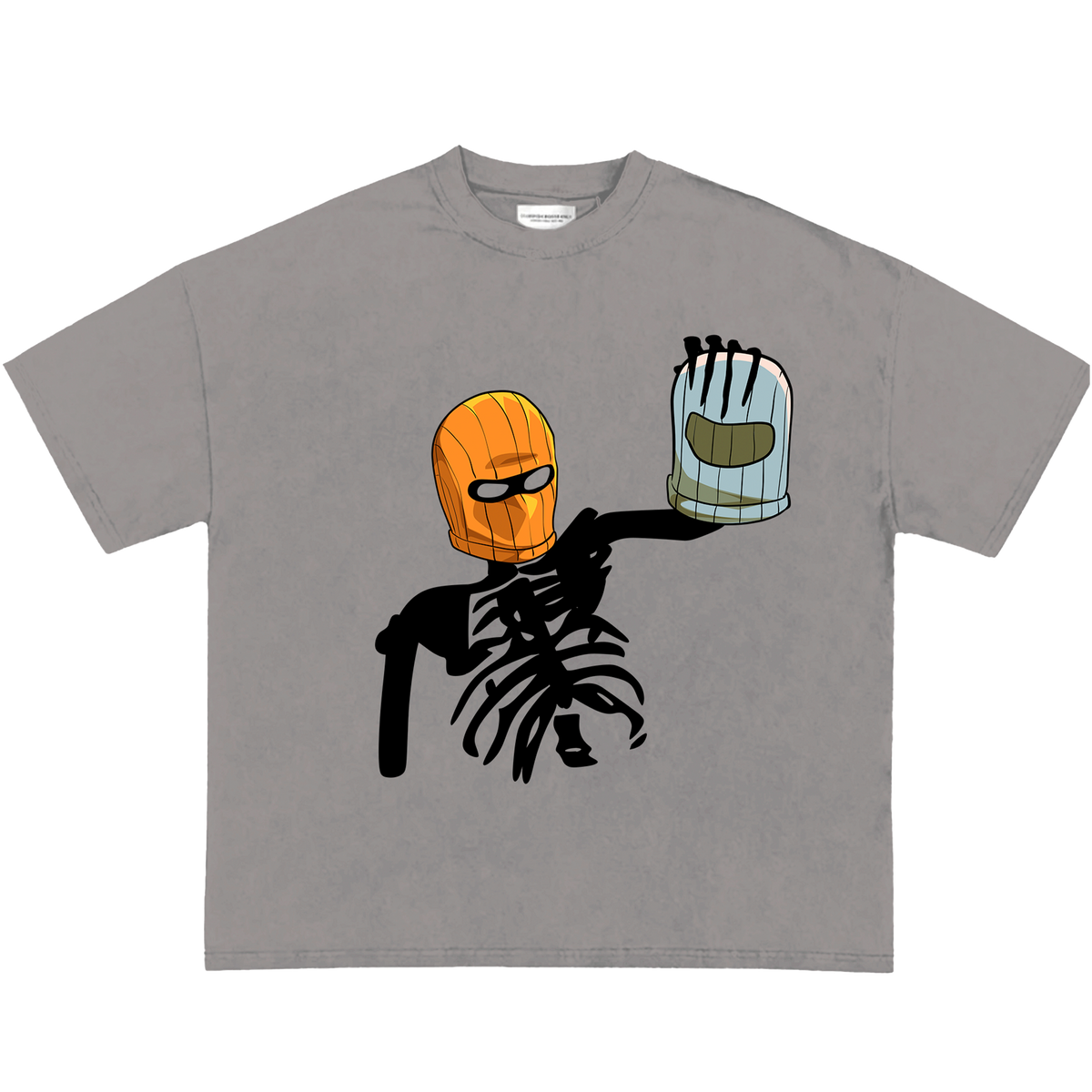 Masked Ghoul- Vintage Wash Stone Wash T- Shirt
