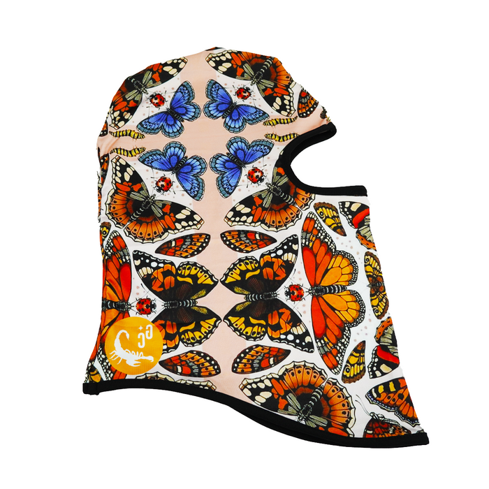 Silk Butterfly Pattern Full Graphic Balaclava Ski mask - GCBalaclavas